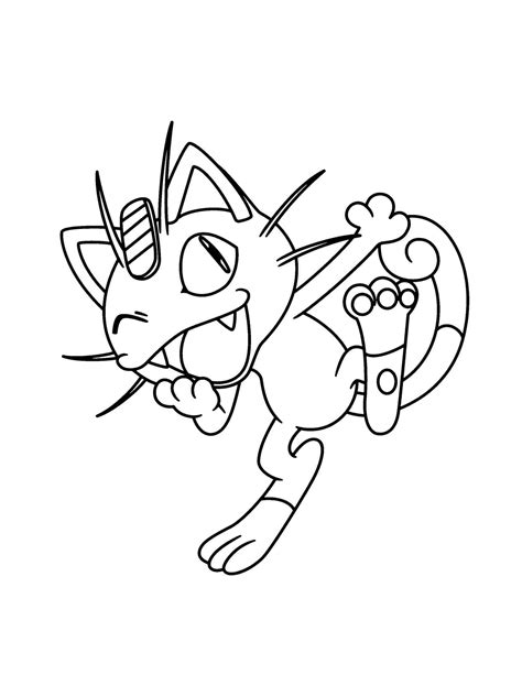 Pokemon Meowth Coloring Page Download Print Or Color Online For Free