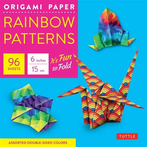 Origami Paper Rainbow Patterns 6 Size 96 Sheets Tuttle Origami