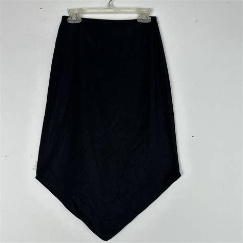 Y2k Midi Skirt Vintage Asymmetric Black Midi Skirt Depop