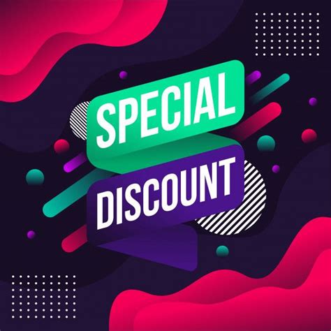 Premium Vector Special Discount Banner With Colorful Gradient