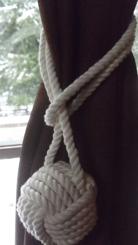 Nautical Tieback Single Or Double Rope Curtain By Karensropework