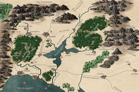Cormyr Based On The Original 2nd Edition Forgotten Realms Map Used As