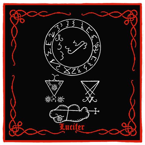 Demon Altar Cloth Sigil Of Lucifer From The Grimoirium Verum Altar
