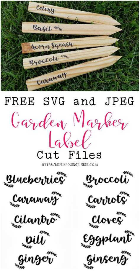 Download Free SVG and JPEG Garden Labels for Stencil Making | Garden labels, Garden labels diy, Garden ...