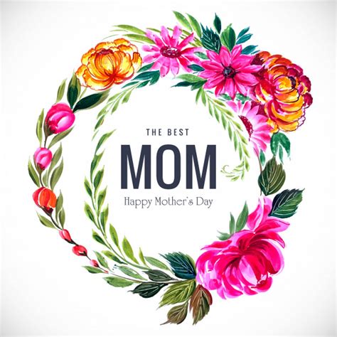 Check spelling or type a new query. Beautiful mothers day greeting card flowers frame | Free Vector