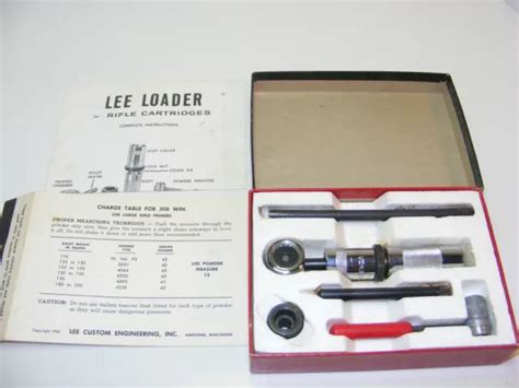 VINTAGE LEE LOADER For Reloading In Win Caliber W Box And Instructions PicClick