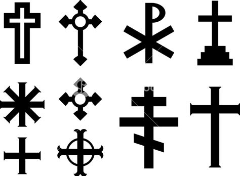 Vector Crosses Religious Symbols Royalty Free Stock Image Storyblocks