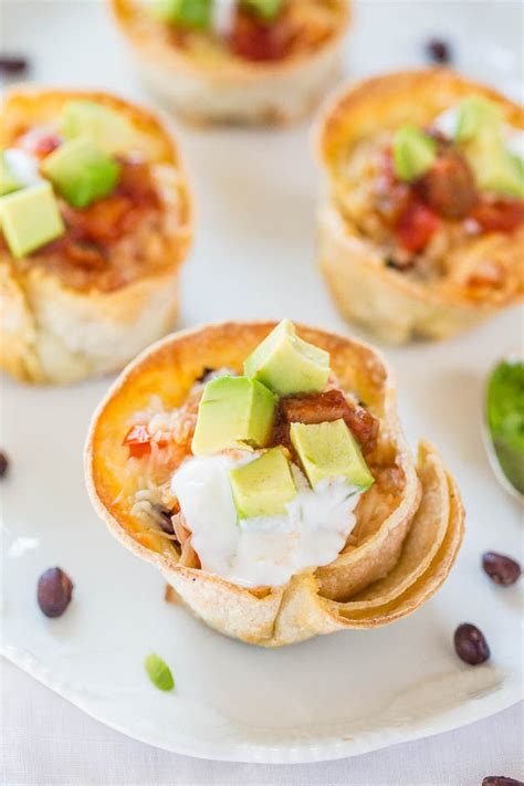 Baked Taco Cups With Tortillas Averie Cooks