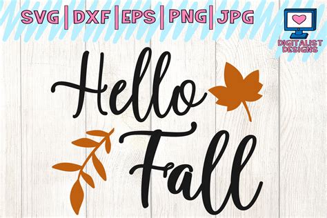 hello fall svg, autumn svg, fall svg (131692) | Cut Files | Design Bundles