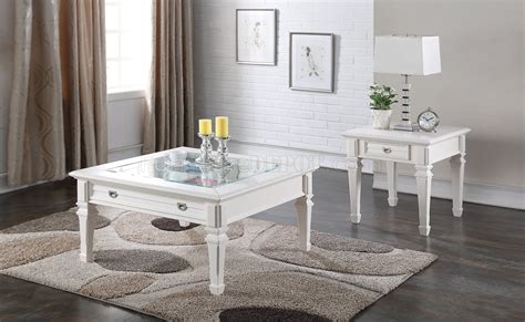 White coffee table *see offer details. Adalyn 80530 3Pc Coffee Table Set in White by Acme