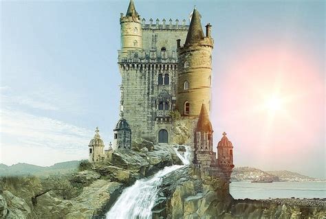 Burg Wasserfall Fantasie · Kostenloses Bild Auf Pixabay