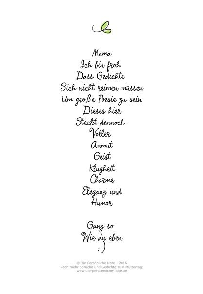 Ein muttertagsgedicht (in dem man die mutter verehrt) zum vortragen am muttertag. Humorvolle Gedichte zum Muttertag - Die Persönliche Note