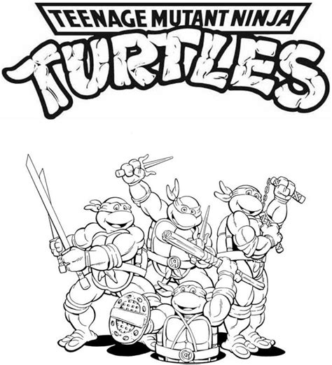 April, four ninja turtles, splinter and shredder. Teenage Mutant Ninja Turtles Coloring Pages To Print | K5 ...