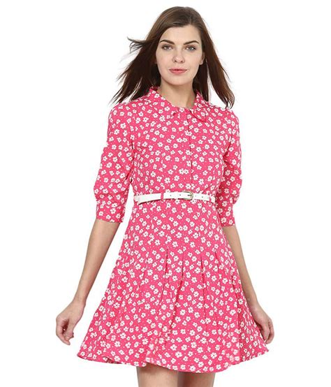 Lelegantae Pink Polyester Pastel Casual Dress Buy Lelegantae Pink