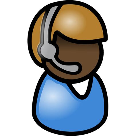 Female Black Indian Telephone Operator Icon Vector Illustration Free Svg