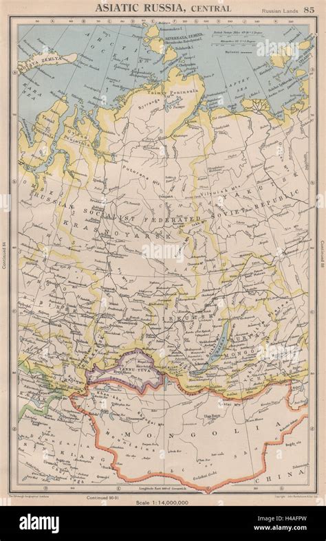 Central Asiatic Russia Siberia Independent Tuvatyva Republicmongolia