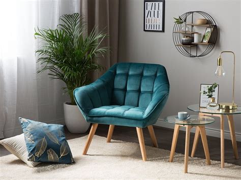 Buy blue armchairs and get the best deals at the lowest prices on ebay! Velvet Armchair Teal Blue KARIS | Beliani.co.uk ...