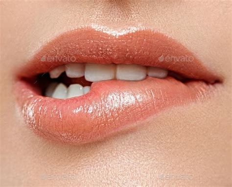 Woman Lips Mouth Biting Lip Mouth Photography Hot Lips Lip Biting