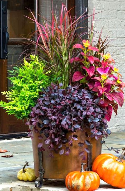 22 Beautiful Fall Planters For Easy Outdoor Decorations A Piece Of