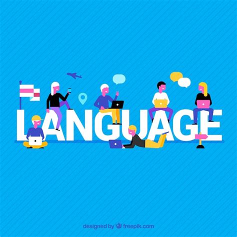 Free Vector Language Composition With Flat Design