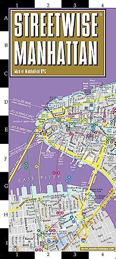 Streetwise Manhattan Map Laminated City Center Street Map Of