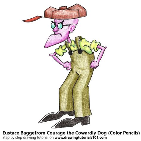 How To Draw Eustace Bagge From Courage The Cowardly Dog Courage The