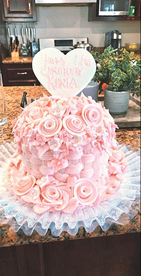 Floral Birthday Cake 17 Birthday Cake Birthday Cake Cake