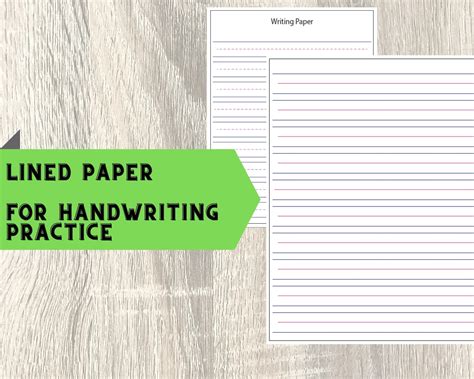 Paper School Digital Paper A4 And Us Size Printable Handwriting Paper