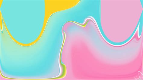 Abstract Artistic Blue Colors Digital Art Gradient Pink Wallpaperhd