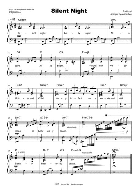 Download free silent night sheet music now! Download ♥ Silent Night ☆ Late Beginner ♬ Easy Jazz Piano Solo ♥ Sheet Music By Franz Xaver ...