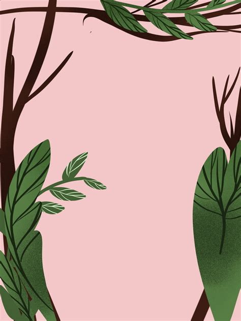 Gold frame with watercolor leaves. Unduh 510+ Background Daun Pink HD Paling Keren - Download ...