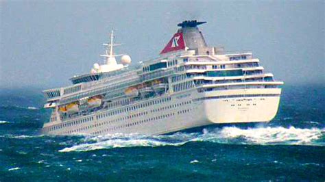 Cruise Ships In Bad Weather Heavy Seas And Raging Storms