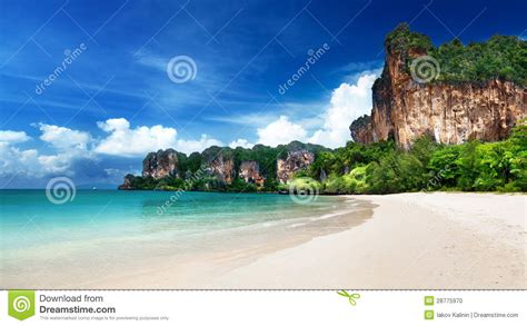 Railay Beach In Krabi Thailand Stock Photo Image Of Asia