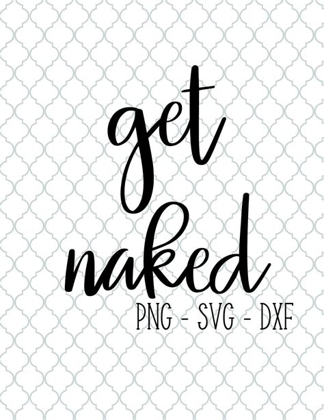 Get Naked Cut File Silhouette Cut File Cricut SVG PNG DXF Etsy Canada