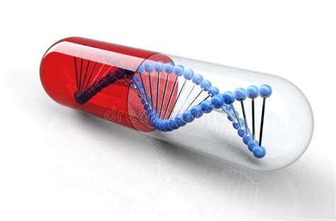 Genetic Medicine With Dna Isolated On White Stock Illustration