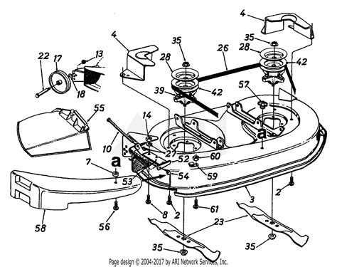 Mtd 13a747gf062 1997 Parts Diagram For Mowing Deck 38 Inch