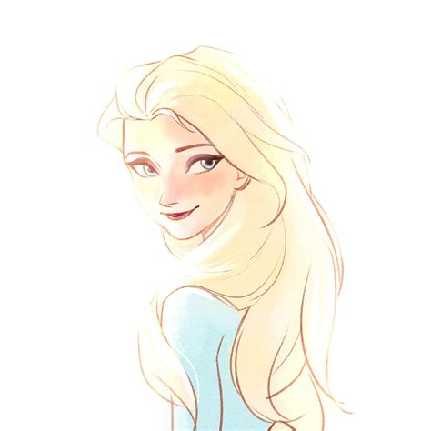 Connect the lines on each end with a curved line. Elsa - Disney's Frozen 2 Fan Art (43058133) - Fanpop