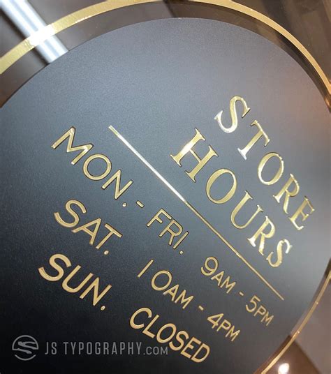 Store Hours Decal Business Hours Decals Store Hours Signs Etsy