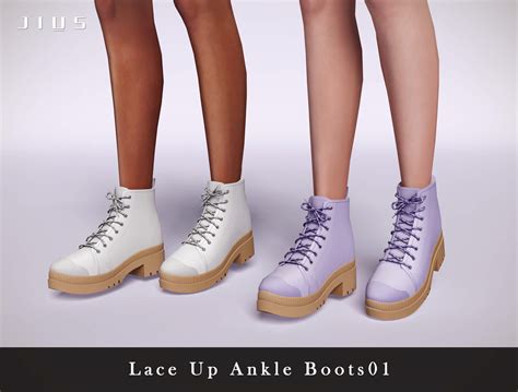 Sims 4 The Boots Collection Part Ii Jiuslace Up Ankle Micat Game