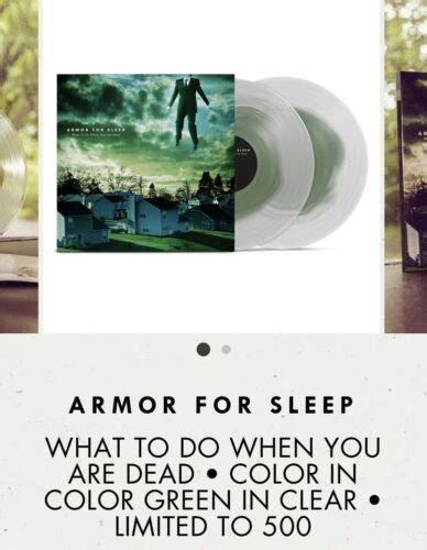 Armor For Sleep What To Do When You Are Dead Colored Vinyl 2 Lp Green