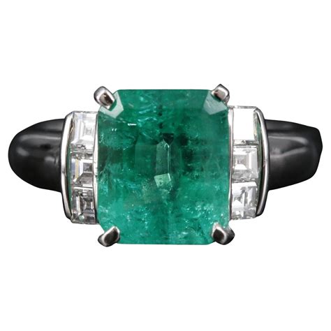 Customizable Art Deco Pear Cut 4 Ct Certified Emerald Diamond
