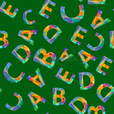 Colorful Alphabet Seamless Pattern Stock Vector Illustration Of