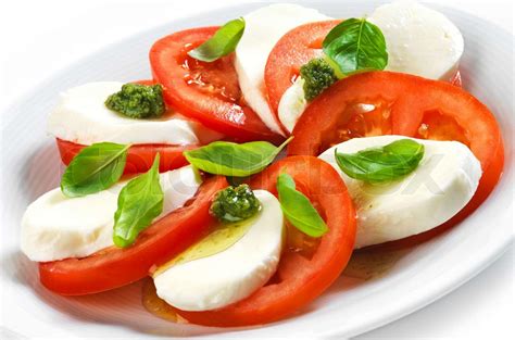 Tomato And Mozzarella Salad Stock Image Colourbox