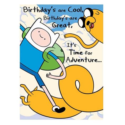 Time For Adventure Time Birthday Card At005 Character Brands
