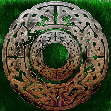 Stone Celtic Knot Circle Digital Art By Cindy Boyd