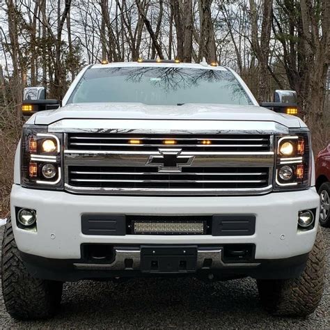 Recon Smoked Projector Headlights Oled U Bar For 2015 2019 Chevrolet