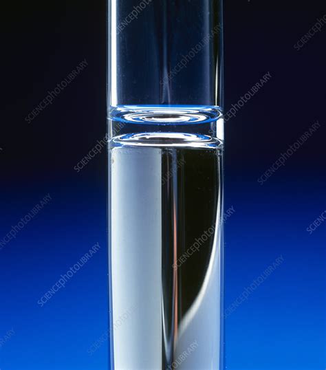 Meniscus Of Mercury And Water Stock Image C0017522 Science Photo
