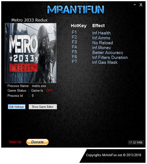 Metro 2033 Redux Pc Trainer 7 V1003 B Mrantifun Pc Save Games