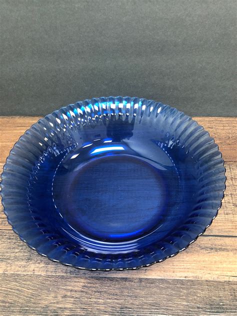 Vintage Colorex Brazil Cobalt Blue Fluted Scalloped 9 Etsy