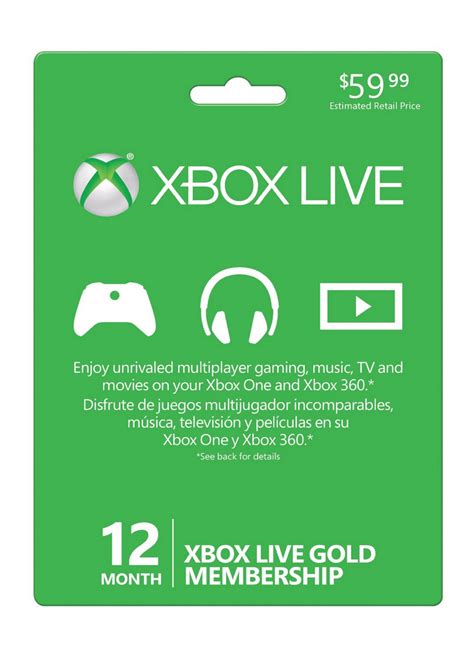 Xbox Live 12 Month Gold Membership Only 3999